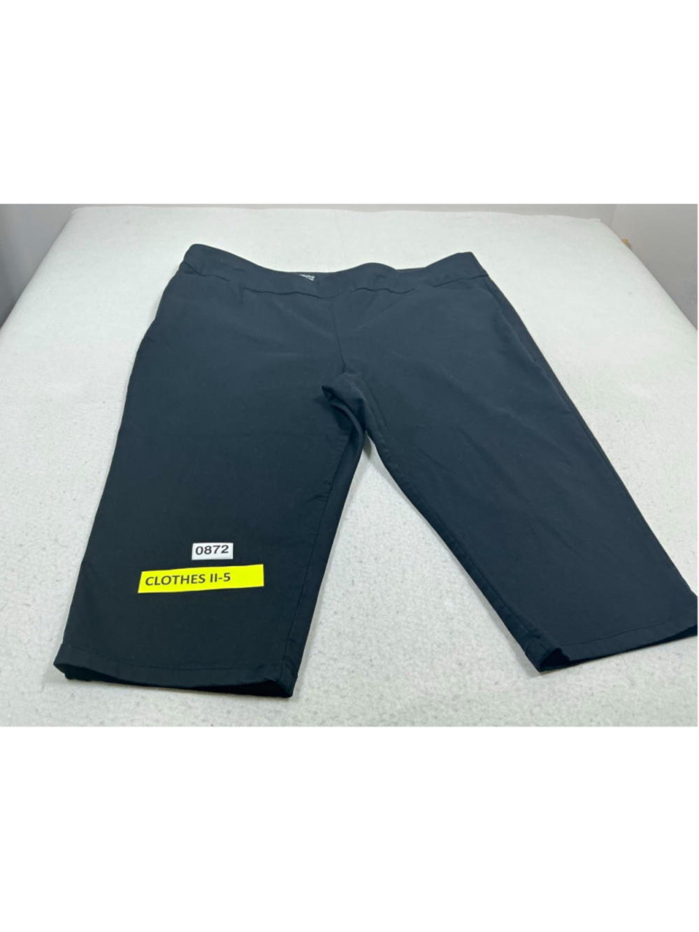 Croft & Barrow Women’s Plus Pull On Stretch Capri Pants 24W Black Flat Front